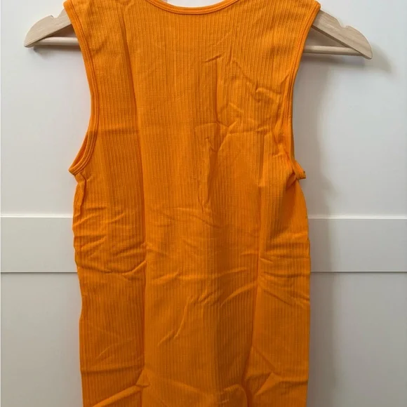 ZYIA Orange Ribbed Tank Top - Picture 2 of 5